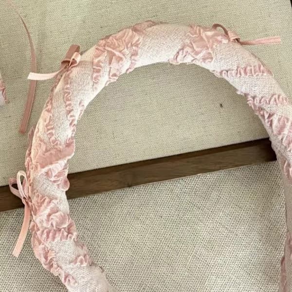 Sløyfehårbånd Rosa Crunchies 2 2 2