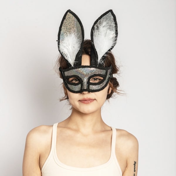 Venetian Mask Plast Ögonmask VIT White