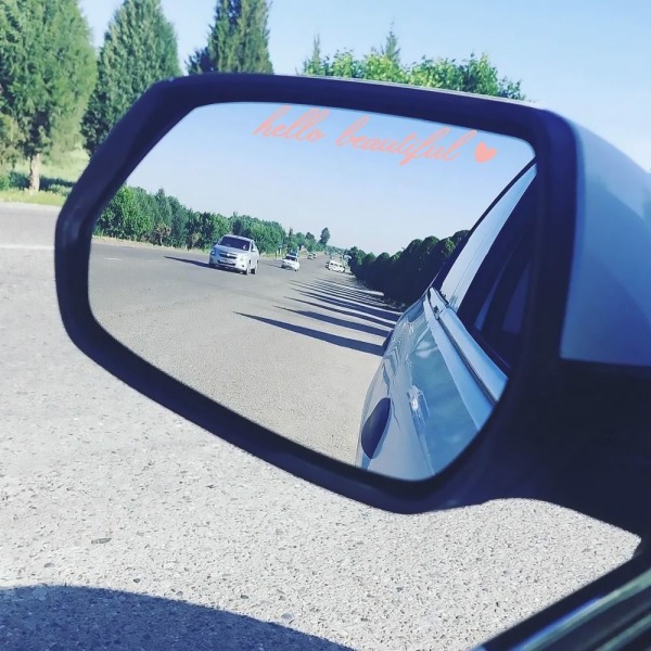 3kpl/ set Rearview Mirror Decal Autopeilitarrat HELLO hello beautiful