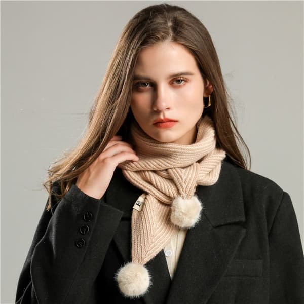Varmt Halsslips-skjerf i Kasjmir, BEIGE beige