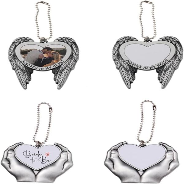 Heat Transfer Sublimation Blank Pendant Angel Wing Pendant