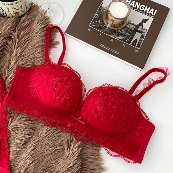 Langattomat Bralette RED 38/85AB rintaliivit Red 38/85AB