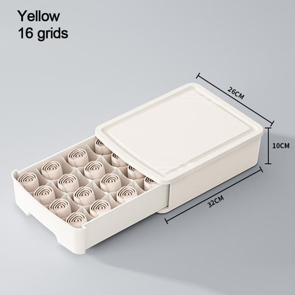 Förvaringslåda för underkläder och BH, strumpor, gul INTE yellow not grid-not grid
