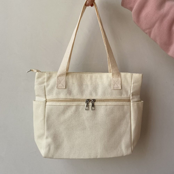 Unisex axelväska Large Capacity Handväska BEIGE beige