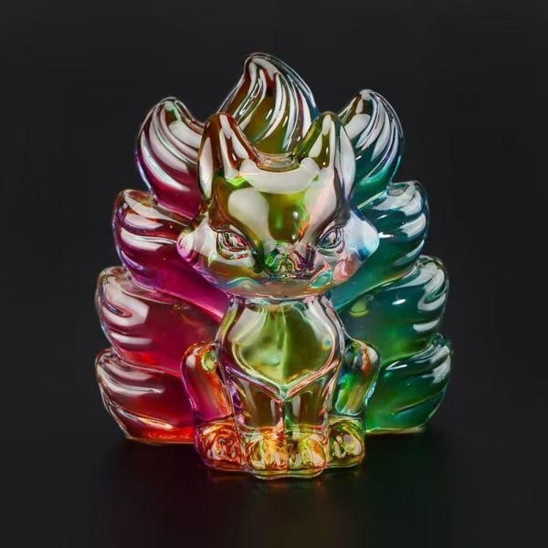 Crystal Fox Ornament Ornamenter til boligdekoration D D D
