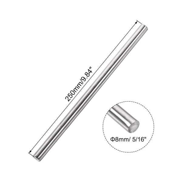 2 stk. Solid Rund Stang Lineær Bevægelsesaksel 150MM 150mm