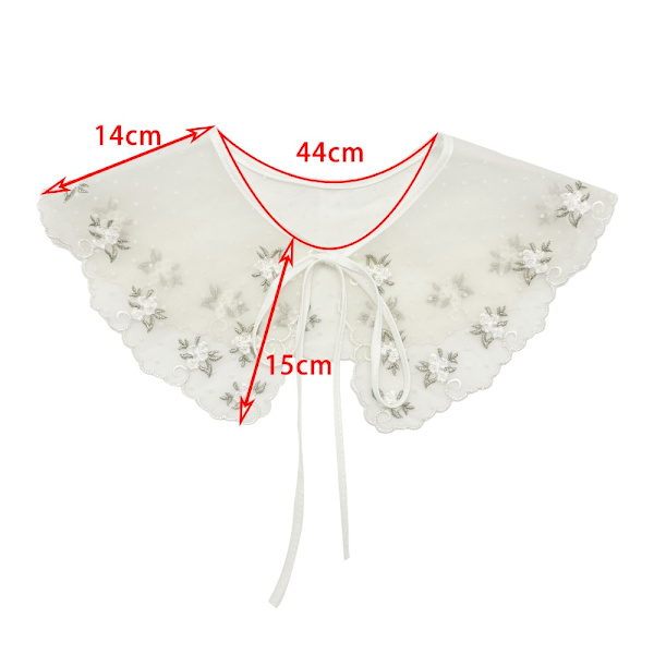 Kvinnors spetskrage Sjalkrage Front Placket krage
