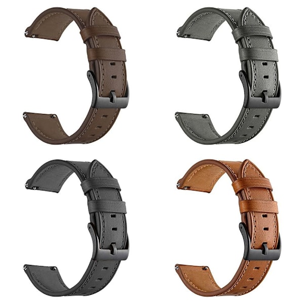 Rannekoru Nahkahihna Ranneke MUSTA 22MM Black 22mm