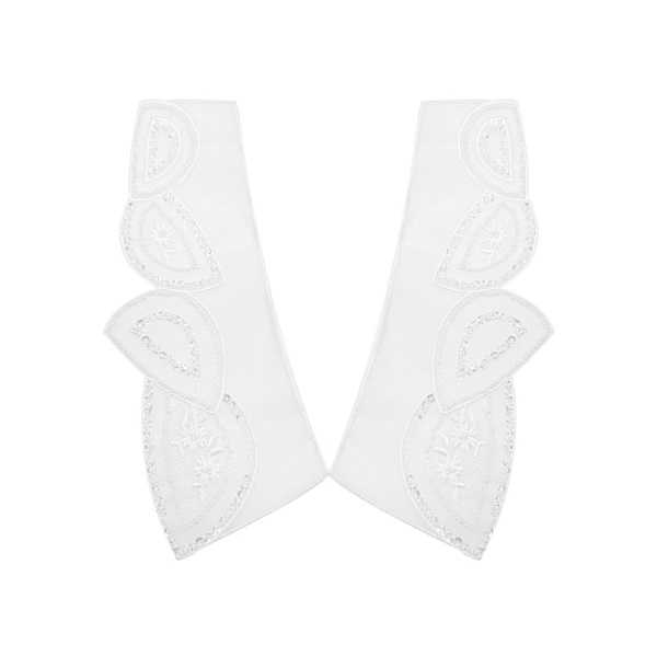 3D paljetter med pigger, falsk krage, blonder og brodert stofflapp 1 1 1