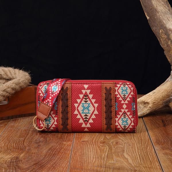 Bohemisk Clutch Väska Retro Tryck Plånbok 9 9