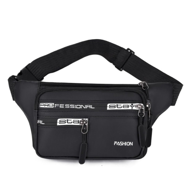 Outdoor Fanny Pack Sport Vattentät Väska SVART black
