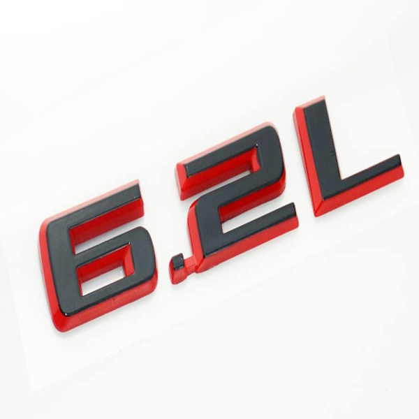 2kpl 6,2L auton tunnukset tarra 3D kirjain Huppu merkki logo metallia