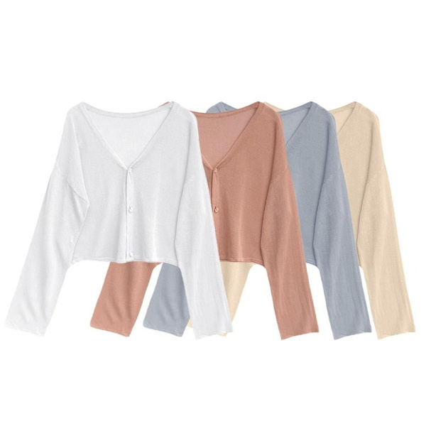 Dame Sjal Kort Cardigan ABRIKOS Apricot