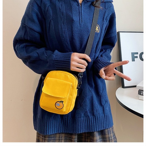 Axelväska Canvasväska GUL Yellow