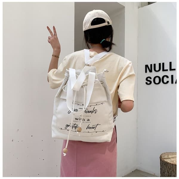 Canvas Messenger Taske Håndtaske SORT black