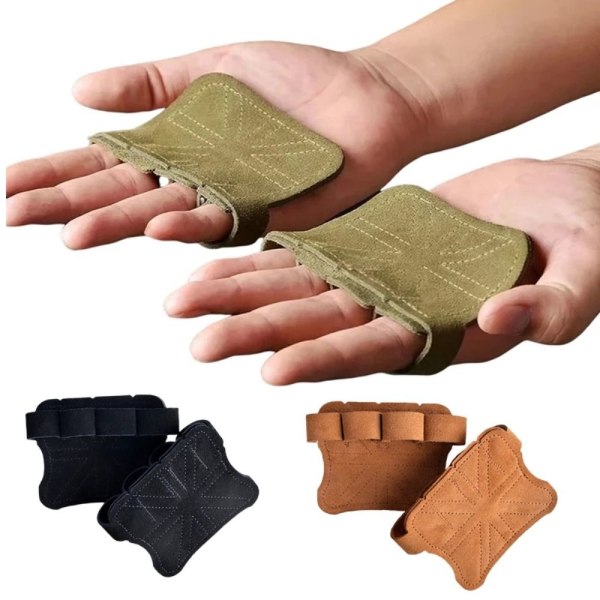 1 STK/ 1 par Tyngdlyftshandskar Palm Pad BRUN 1 PAR 1 PAR brown 1 Pair-1 Pair