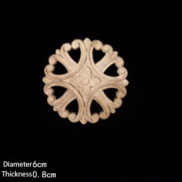 Vintage Træskårne Møbelfødder 8CM3 3 8cm3
