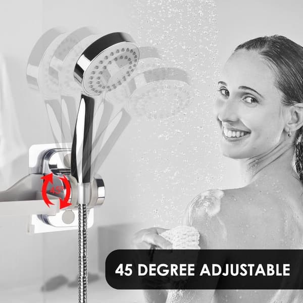 Brusehovedholder til badeværelse, glidestangshylde, 2 stk. 2Pcs