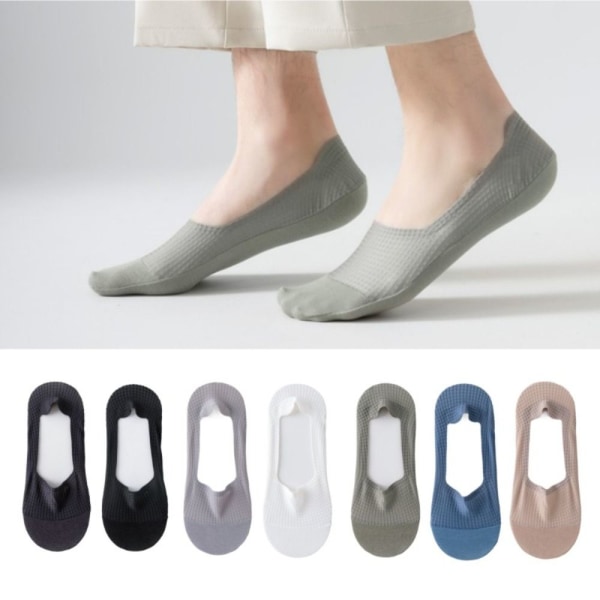 1pari venesukat Invisible Socks TUMMANHARMAA dark grey