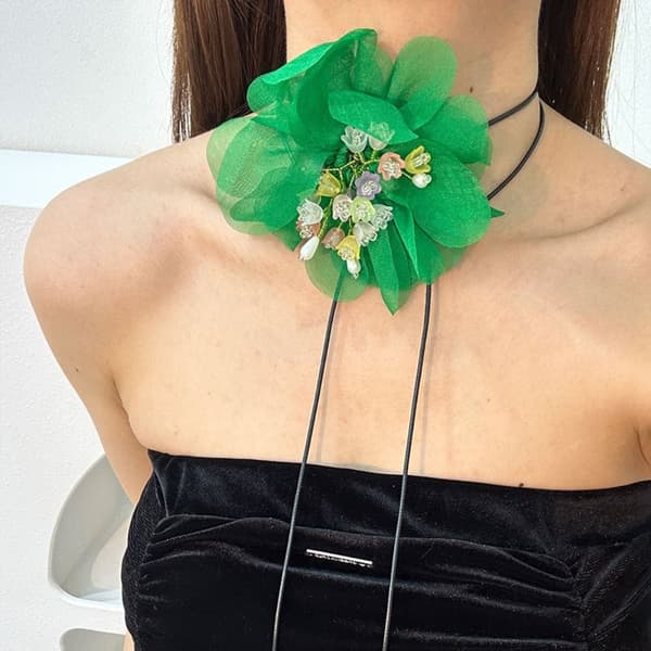 Blomster Choker Halskæde 2 2 2