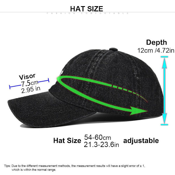 NYC Broderi Baseball Caps Distressed Faded Hats SORT black