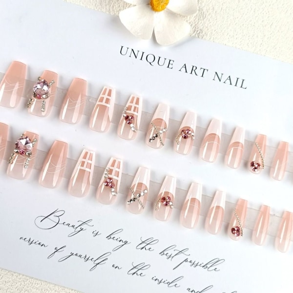 French Fake Nails Ballerina False Nail Press on Nails