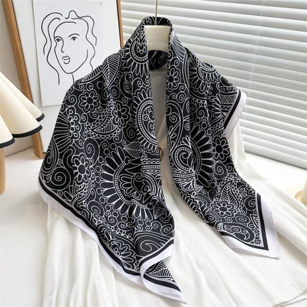 90x90cm Sidenscarf Strandsjal 7 7 7