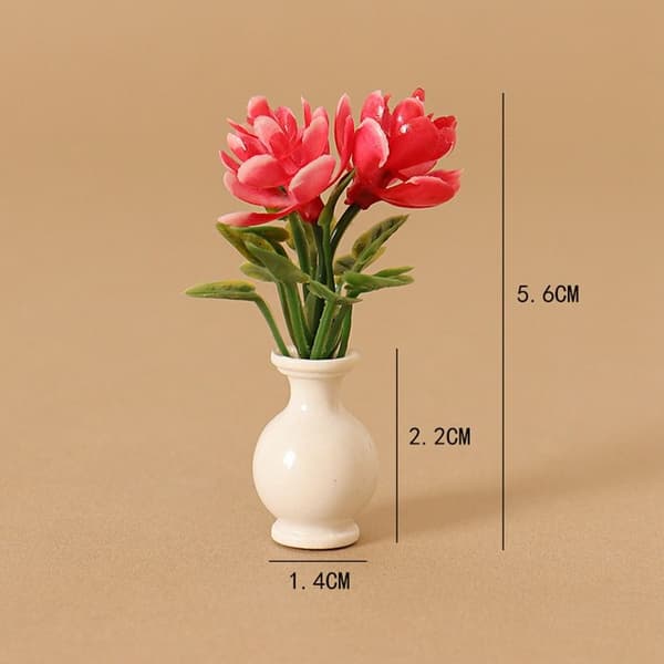 Dukkehus Miniature Plastik Simulations Vase 4 4 4