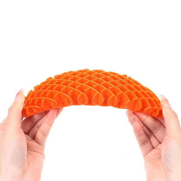 Worm Big Fidget -lelu 3D printed elastinen mesh , ORANSSI orange