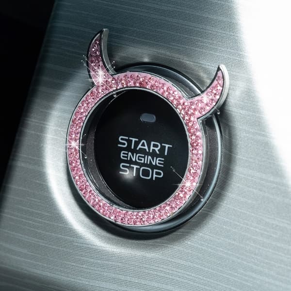 3 stk Deksel til Bilmotor Start/Stopp-knapp White