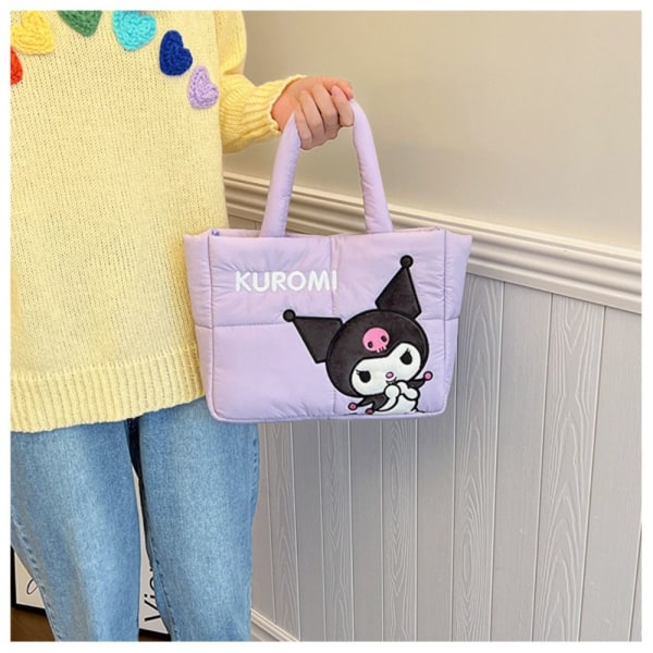 My Melody Kuromi Skulderveske Håndveske Tote Bag LILLA Purple