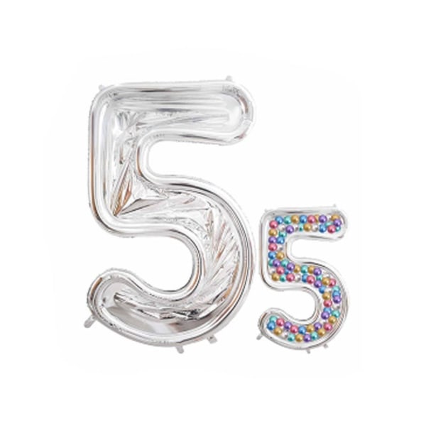 Numerot Ilmapallot Kehys Numero Ilmapallotelineen näyttö 5 5 5
