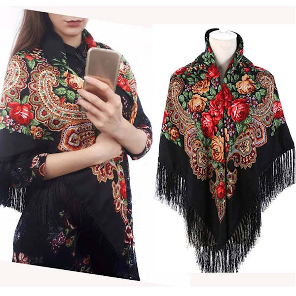 Fringed Square Scarves Resesjal 3 3 3