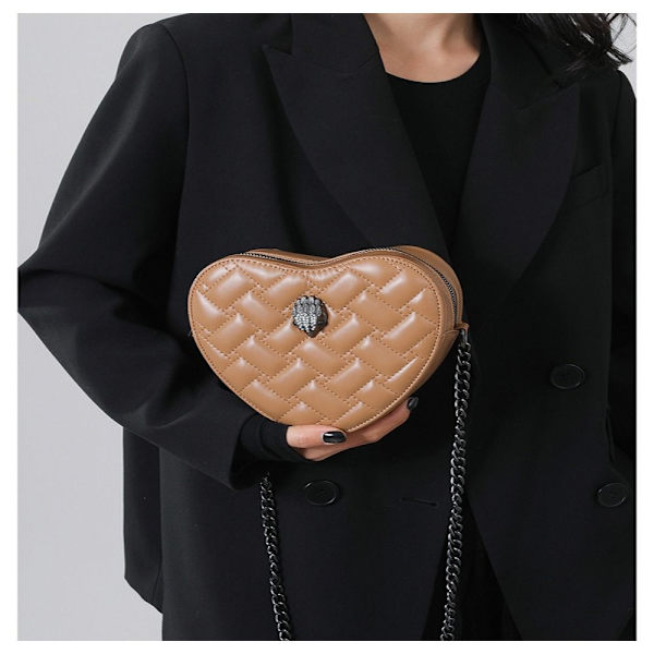 Eagle Head Chain Bag Rhombus Brodered Thread Bag BLÅ blue