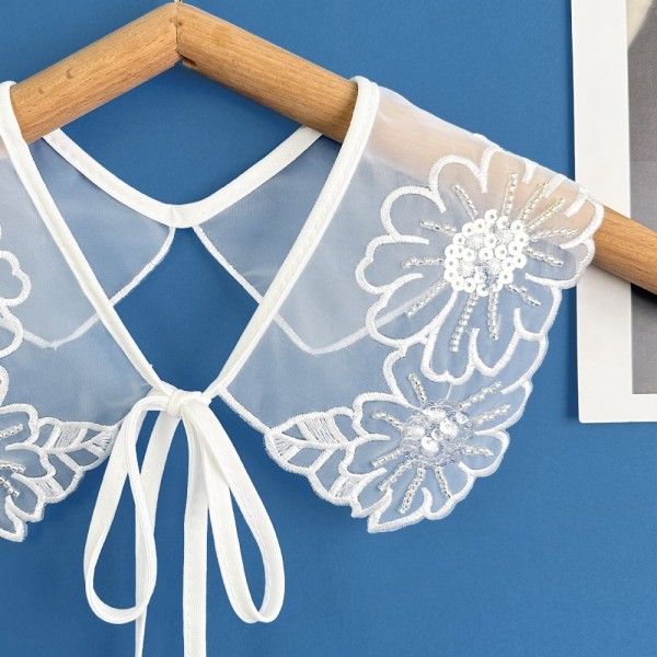 Kvinners blondekrage Dingzhu sjalkrage Front Placket krage