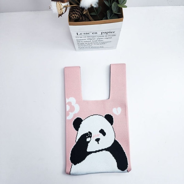 Cry Panda strikkeveske Håndlaget strikkeveske ROSA pink 6907 | pink | Fyndiq