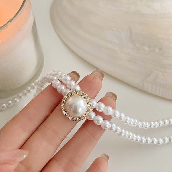 Pärlhalsband Pärlkedja Pärlchoker
