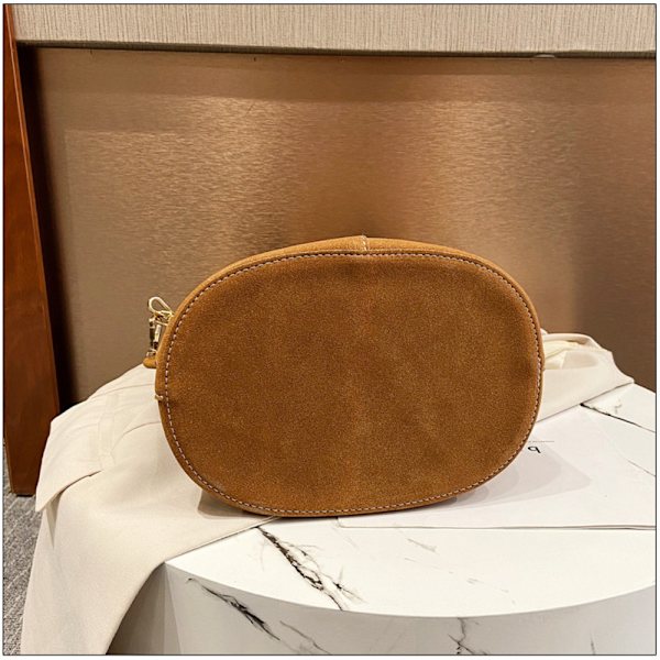Minimalistisk Bucket Bag Håndholdt Skuldertaske BRUN Brown