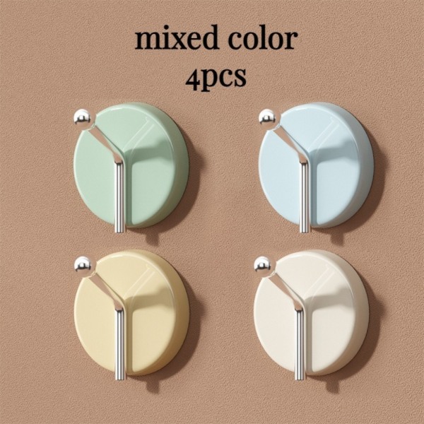 4stk Veggkrok Selvklebende krok MULTICOLOR Y SHAPE Y SHAPE multicolor Y shape-Y shape
