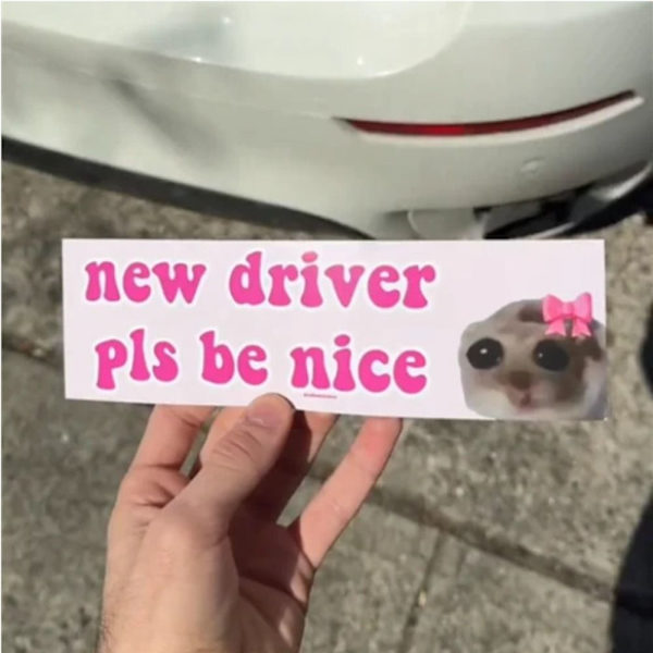 10 stk. Nice Driver bilmærkat selvklæbende elevchauffør A-10PCS