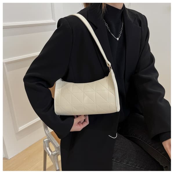 PU Läder Väska Retro Läder Axelväska VIT White