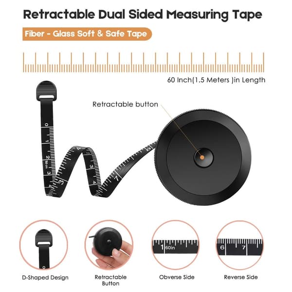 Måttband Mätlinjal 2 SET 2 SET 2 set