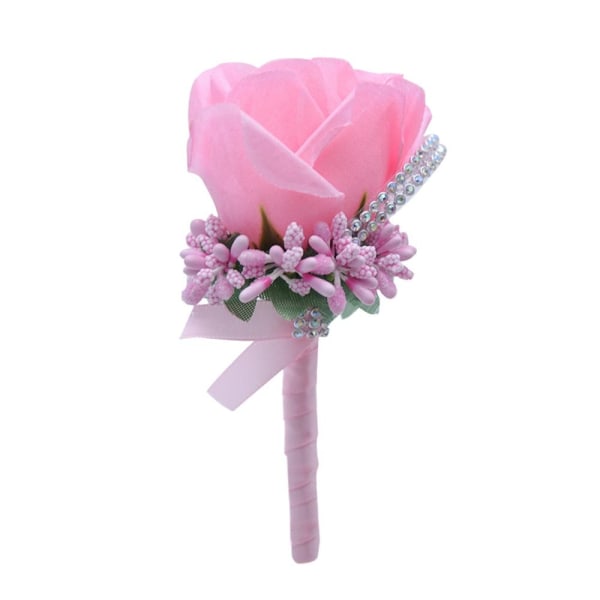 Boutonnieres Bryllupsblomster Brudgom Boutonnieres Blomster PINK pink