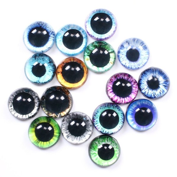 20 stk/10 par Eyes Crafts Eyes Puppet Crystal Eyes 16MM-FARGE 16mm-color random