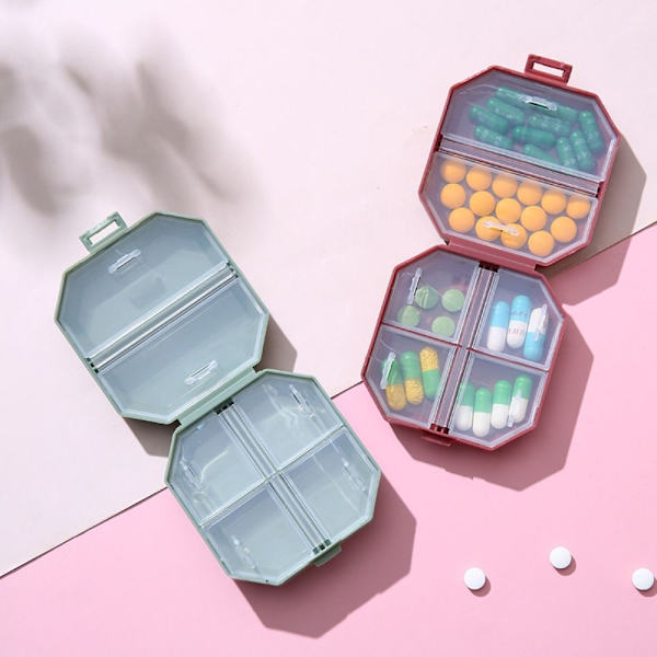 Pille etuier 6 Grids Pill Splitters BLÅ Blue