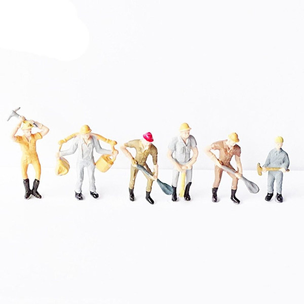 10/25 stk. Byggearbejder Modelbygning Mennesker Figurer 3 3 3