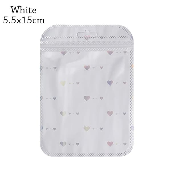 50 stk. selvforseglende pose laserpose HVIT 7X11CM White 7x11cm