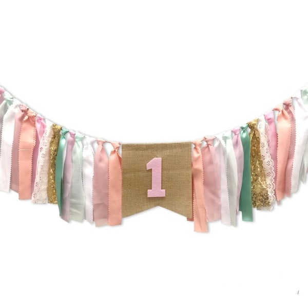 1:a Barnstolsbanner Färgglad tofs Barnstolsbanner STYLE 2 style 2