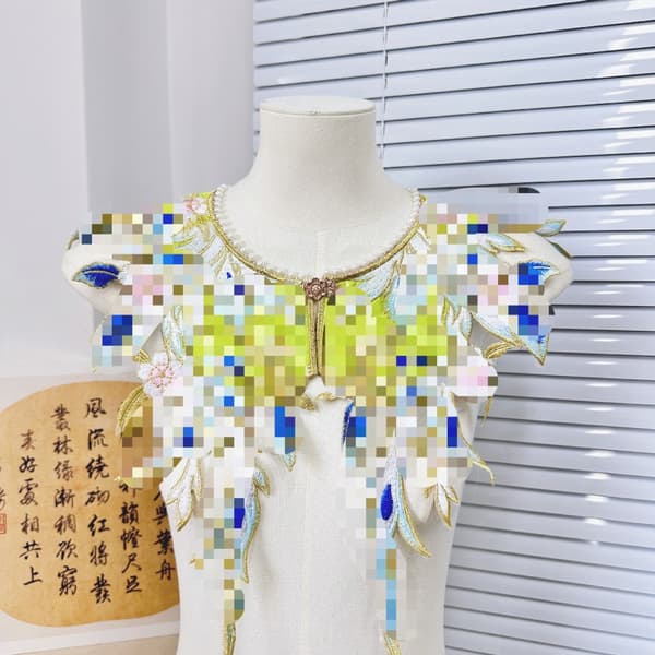 Brodert Perlekrage sky skulder 2 2 2