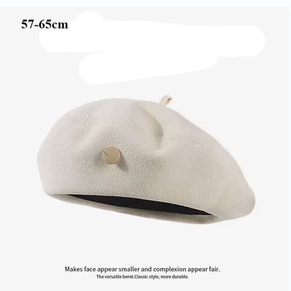 Dam Baskrar Vinterhattar VIT 57-65CM White 57-65cm